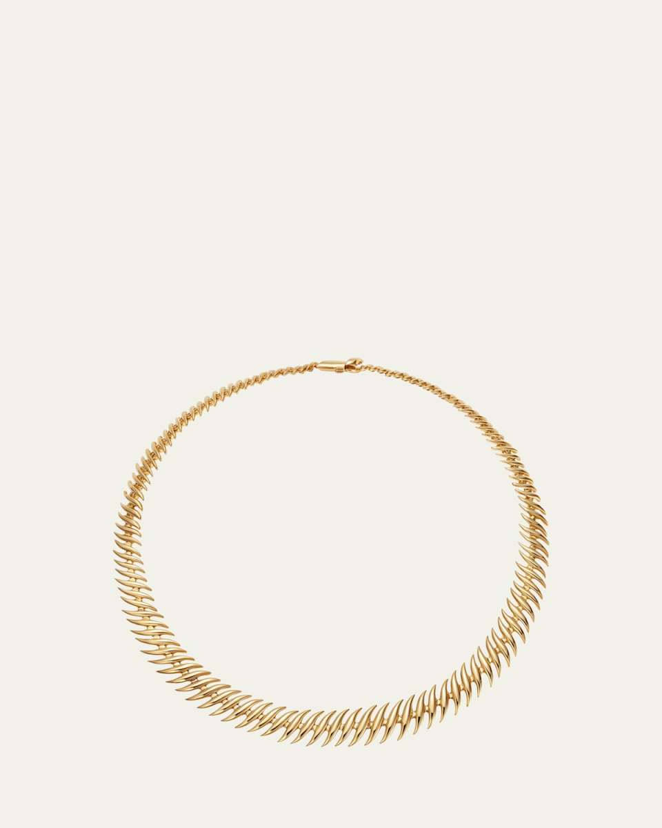 Flame Small Necklace in Yellow Gold